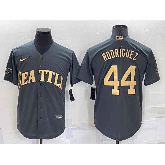 Men Seattle Mariners 44 Julio Rodriguez Grey 2022 All Star Stitched Cool Base Nike Jersey Men Seattle Mariners 44 Julio Rodriguez Grey 2022 All Star Stitched Cool Base Nike Jersey