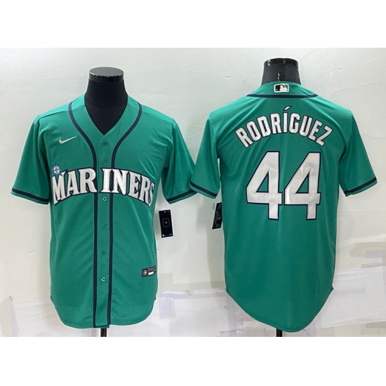 Men Seattle Mariners 44 Julio Rodriguez Ray Green Stitched MLB Cool Base Nike Jersey Men Seattle Mariners 44 Julio Rodriguez Ray Green Stitched MLB Cool Base Nike Jersey