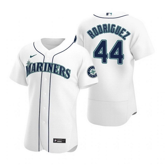Men Seattle Mariners 44 Julio Rodriguez White Flex Base Stitched jersey Men Seattle Mariners 44 Julio Rodriguez White Flex Base Stitched jersey