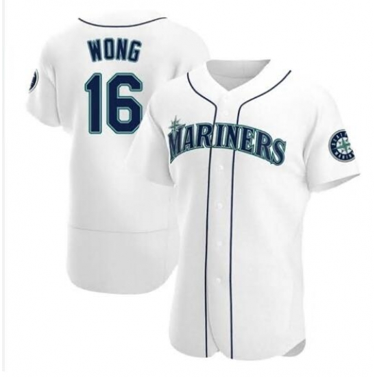 Men's Kolten Wong Seattle Mariners Authentic White Alternate Jersey Men's Kolten Wong Seattle Mariners Authentic White Alternate Jersey