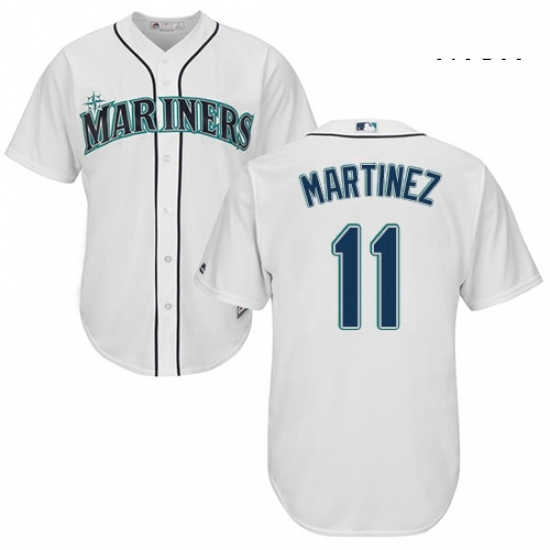 Mens Majestic Seattle Mariners 11 Edgar Martinez Replica White Home Cool Base MLB Jersey Mens Majestic Seattle Mariners 11 Edgar Martinez Replica White Home Cool Base MLB Jersey