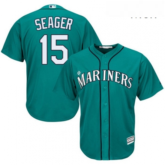 Mens Majestic Seattle Mariners 15 Kyle Seager Replica Teal Green Alternate Cool Base MLB Jersey Mens Majestic Seattle Mariners 15 Kyle Seager Replica Teal Green Alternate Cool Base MLB Jersey