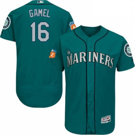 Mens Majestic Seattle Mariners 16 Ben Gamel Teal Green Alternate Flex Base Authentic Collection MLB Jersey Mens Majestic Seattle Mariners 16 Ben Gamel Teal Green Alternate Flex Base Authentic Collection MLB Jersey