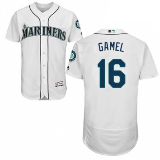 Mens Majestic Seattle Mariners 16 Ben Gamel White Home Flex Base Authentic Collection MLB Jersey Mens Majestic Seattle Mariners 16 Ben Gamel White Home Flex Base Authentic Collection MLB Jersey