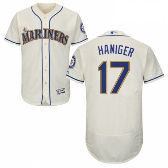 Mens Majestic Seattle Mariners 17 Mitch Haniger Cream Alternate Flex Base Authentic Collection MLB Jersey Mens Majestic Seattle Mariners 17 Mitch Haniger Cream Alternate Flex Base Authentic Collection MLB Jersey