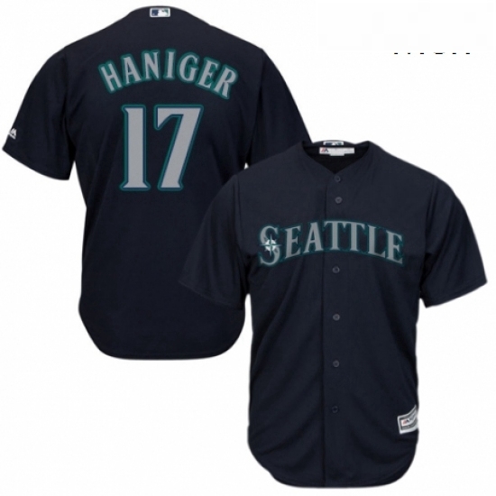Mens Majestic Seattle Mariners 17 Mitch Haniger Replica Navy Blue Alternate 2 Cool Base MLB Jersey Mens Majestic Seattle Mariners 17 Mitch Haniger Replica Navy Blue Alternate 2 Cool Base MLB Jersey