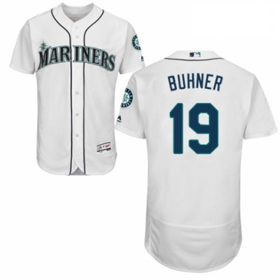 Mens Majestic Seattle Mariners 19 Jay Buhner White Home Flex Base Authentic Collection MLB Jersey Mens Majestic Seattle Mariners 19 Jay Buhner White Home Flex Base Authentic Collection MLB Jersey