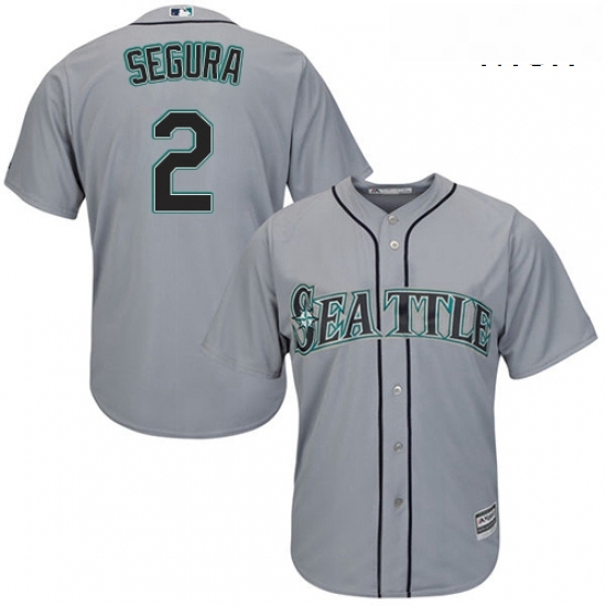 Mens Majestic Seattle Mariners 2 Jean Segura Replica Grey Road Cool Base MLB Jersey Mens Majestic Seattle Mariners 2 Jean Segura Replica Grey Road Cool Base MLB Jersey