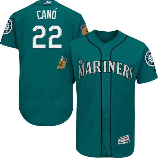 Mens Majestic Seattle Mariners 22 Robinson Cano Aqua 2017 Spring Training Authentic Collection MLB Jersey Flex Mens Majestic Seattle Mariners 22 Robinson Cano Aqua 2017 Spring Training Authentic Collection MLB Jersey Flex