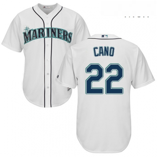 Mens Majestic Seattle Mariners 22 Robinson Cano Replica White Home Cool Base MLB Jersey Mens Majestic Seattle Mariners 22 Robinson Cano Replica White Home Cool Base MLB Jersey