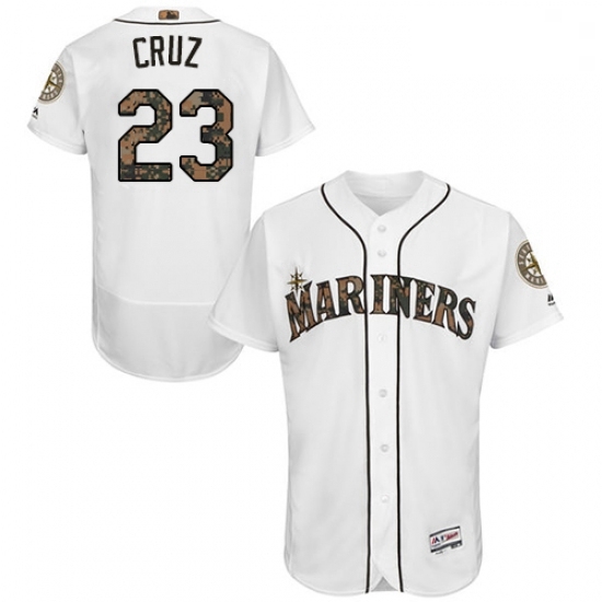Mens Majestic Seattle Mariners 23 Nelson Cruz Authentic White 2016 Memorial Day Fashion Flex Base MLB Jersey Mens Majestic Seattle Mariners 23 Nelson Cruz Authentic White 2016 Memorial Day Fashion Flex Base MLB Jersey