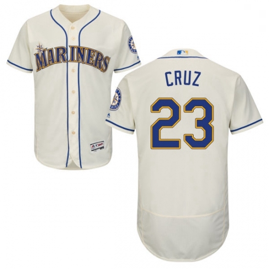 Mens Majestic Seattle Mariners 23 Nelson Cruz Cream Alternate Flex Base Authentic Collection MLB Jersey Mens Majestic Seattle Mariners 23 Nelson Cruz Cream Alternate Flex Base Authentic Collection MLB Jersey
