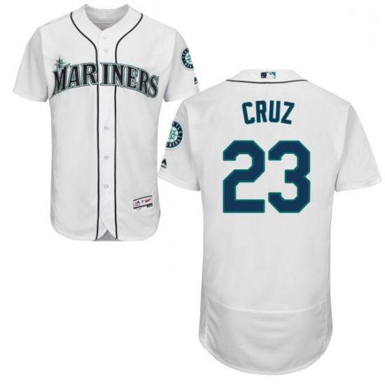 Mens Majestic Seattle Mariners 23 Nelson Cruz White Home Flex Base Authentic Collection MLB Jersey Mens Majestic Seattle Mariners 23 Nelson Cruz White Home Flex Base Authentic Collection MLB Jersey
