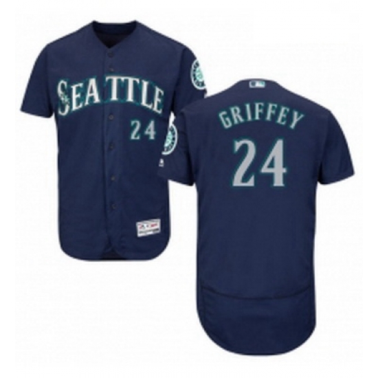 Mens Majestic Seattle Mariners 24 Ken Griffey Navy Blue Alternate Flex Base Authentic Collection MLB Jersey Mens Majestic Seattle Mariners 24 Ken Griffey Navy Blue Alternate Flex Base Authentic Collection MLB Jersey