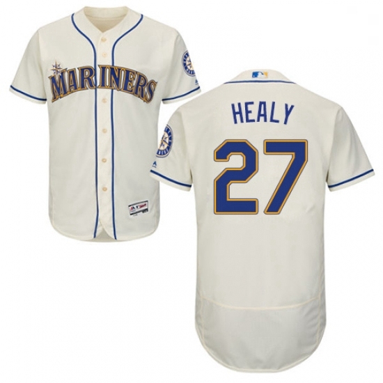 Mens Majestic Seattle Mariners 27 Ryon Healy Cream Alternate Flex Base Authentic Collection MLB Jersey Mens Majestic Seattle Mariners 27 Ryon Healy Cream Alternate Flex Base Authentic Collection MLB Jersey