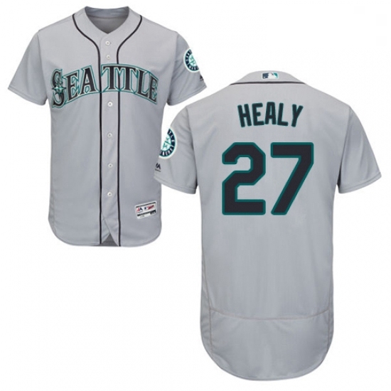 Mens Majestic Seattle Mariners 27 Ryon Healy Grey Road Flex Base Authentic Collection MLB Jersey Mens Majestic Seattle Mariners 27 Ryon Healy Grey Road Flex Base Authentic Collection MLB Jersey