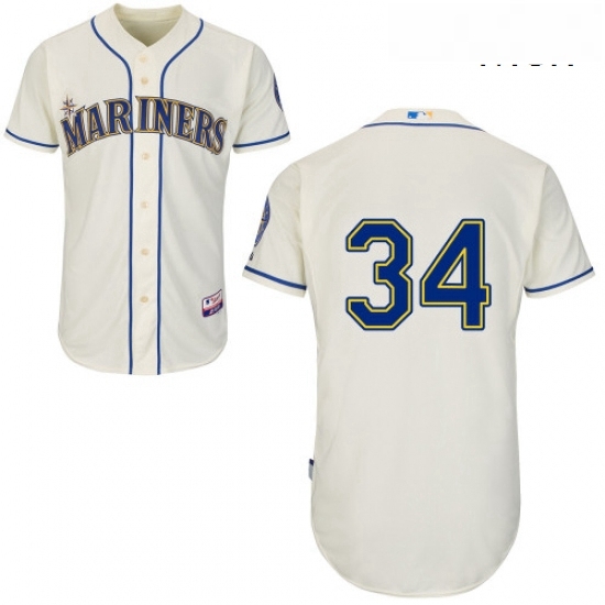 Mens Majestic Seattle Mariners 34 Felix Hernandez Replica Cream Alternate Cool Base MLB Jersey Mens Majestic Seattle Mariners 34 Felix Hernandez Replica Cream Alternate Cool Base MLB Jersey