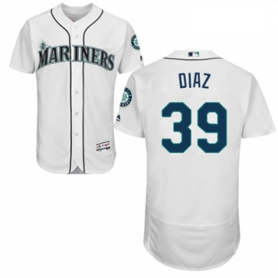 Mens Majestic Seattle Mariners 39 Edwin Diaz White Home Flex Base Authentic Collection MLB Jersey Mens Majestic Seattle Mariners 39 Edwin Diaz White Home Flex Base Authentic Collection MLB Jersey