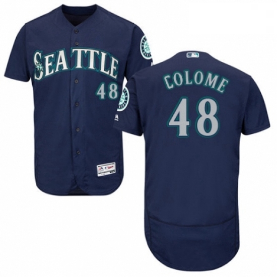 Mens Majestic Seattle Mariners 48 Alex Colome Navy Blue Alternate Flex Base Authentic Collection MLB Jersey Mens Majestic Seattle Mariners 48 Alex Colome Navy Blue Alternate Flex Base Authentic Collection MLB Jersey