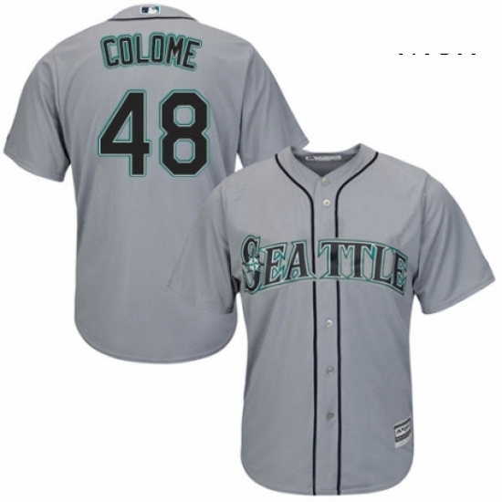 Mens Majestic Seattle Mariners 48 Alex Colome Replica Grey Road Cool Base MLB Jersey Mens Majestic Seattle Mariners 48 Alex Colome Replica Grey Road Cool Base MLB Jersey