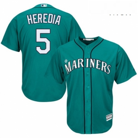 Mens Majestic Seattle Mariners 5 Guillermo Heredia Replica Teal Green Alternate Cool Base MLB Jersey Mens Majestic Seattle Mariners 5 Guillermo Heredia Replica Teal Green Alternate Cool Base MLB Jersey