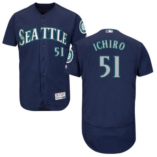 Mens Majestic Seattle Mariners 51 Ichiro Suzuki Navy Blue Alternate Flex Base Authentic Collection MLB Jersey Mens Majestic Seattle Mariners 51 Ichiro Suzuki Navy Blue Alternate Flex Base Authentic Collection MLB Jersey