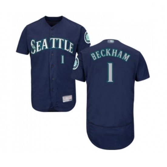 Mens Seattle Mariners 1 Tim Beckham Navy Blue Alternate Flex Base Authentic Collection Baseball Jersey Mens Seattle Mariners 1 Tim Beckham Navy Blue Alternate Flex Base Authentic Collection Baseball Jersey