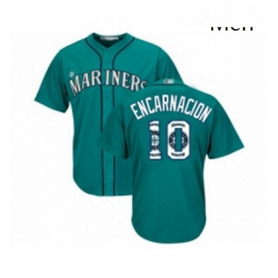 Mens Seattle Mariners 10 Edwin Encarnacion Authentic Teal Green Team Logo Fashion Cool Base Baseball Jersey Mens Seattle Mariners 10 Edwin Encarnacion Authentic Teal Green Team Logo Fashion Cool Base Baseball Jersey