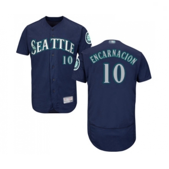 Mens Seattle Mariners 10 Edwin Encarnacion Navy Blue Alternate Flex Base Authentic Collection MLB Jersey Mens Seattle Mariners 10 Edwin Encarnacion Navy Blue Alternate Flex Base Authentic Collection MLB Jersey