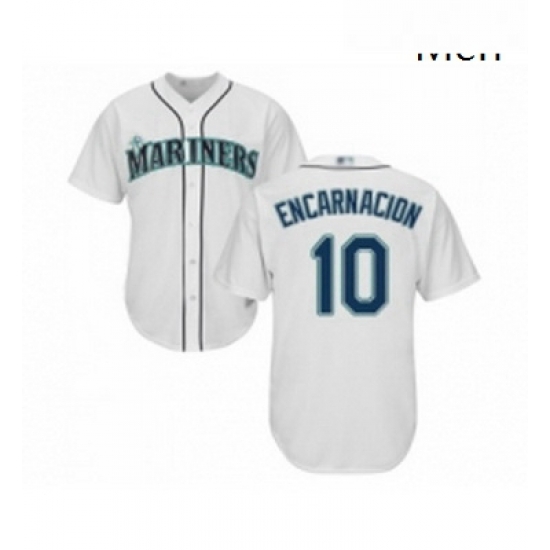 Mens Seattle Mariners 10 Edwin Encarnacion Replica White Home Cool Base Baseball Jersey Mens Seattle Mariners 10 Edwin Encarnacion Replica White Home Cool Base Baseball Jersey
