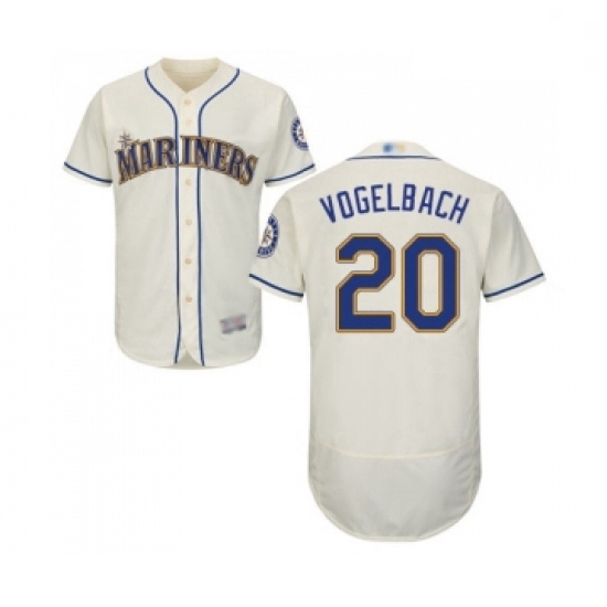 Mens Seattle Mariners 20 Dan Vogelbach Cream Alternate Flex Base Authentic Collection Baseball Jersey Mens Seattle Mariners 20 Dan Vogelbach Cream Alternate Flex Base Authentic Collection Baseball Jersey