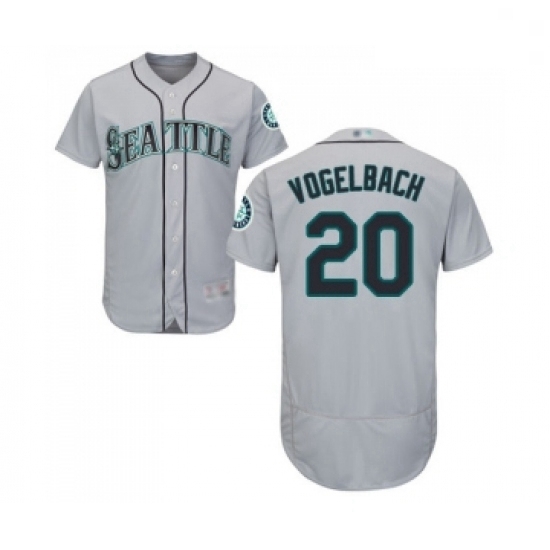 Mens Seattle Mariners 20 Dan Vogelbach Grey Road Flex Base Authentic Collection Baseball Jersey Mens Seattle Mariners 20 Dan Vogelbach Grey Road Flex Base Authentic Collection Baseball Jersey