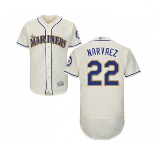Mens Seattle Mariners 22 Omar Narvaez Cream Alternate Flex Base Authentic Collection Baseball Jersey Mens Seattle Mariners 22 Omar Narvaez Cream Alternate Flex Base Authentic Collection Baseball Jersey