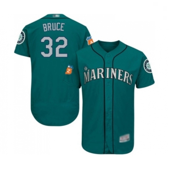 Mens Seattle Mariners 32 Jay Bruce Teal Green Alternate Flex Base Authentic Collection Baseball Jersey Mens Seattle Mariners 32 Jay Bruce Teal Green Alternate Flex Base Authentic Collection Baseball Jersey