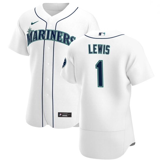 Seattle Mariners 1 Kyle Lewis Men Nike White Home 2020 Authentic Player MLB Jersey Seattle Mariners 1 Kyle Lewis Men Nike White Home 2020 Authentic Player MLB Jersey