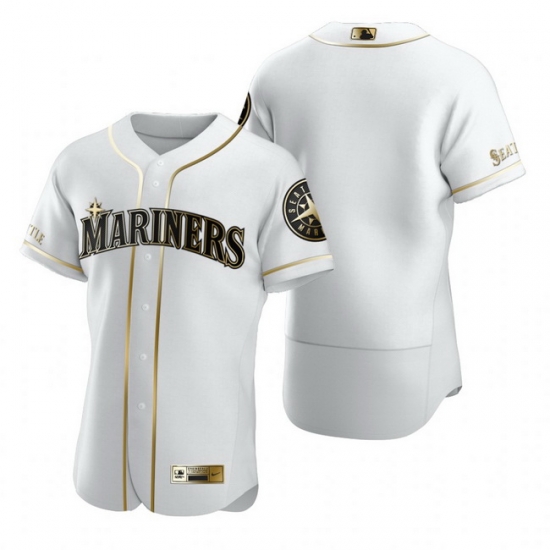 Seattle Mariners Blank White Nike Mens Authentic Golden Edition MLB Jersey Seattle Mariners Blank White Nike Mens Authentic Golden Edition MLB Jersey