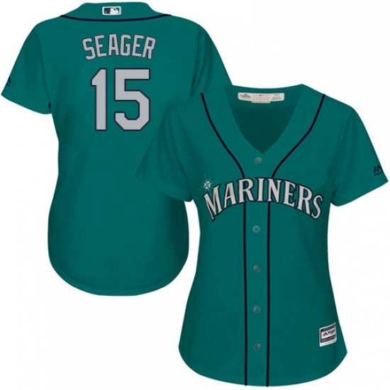 Womens Majestic Seattle Mariners 15 Kyle Seager Authentic Teal Green Alternate Cool Base MLB Jersey Womens Majestic Seattle Mariners 15 Kyle Seager Authentic Teal Green Alternate Cool Base MLB Jersey