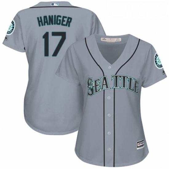 Womens Majestic Seattle Mariners 17 Mitch Haniger Replica Grey Road Cool Base MLB Jersey Womens Majestic Seattle Mariners 17 Mitch Haniger Replica Grey Road Cool Base MLB Jersey