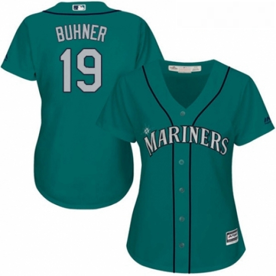 Womens Majestic Seattle Mariners 19 Jay Buhner Authentic Teal Green Alternate Cool Base MLB Jersey Womens Majestic Seattle Mariners 19 Jay Buhner Authentic Teal Green Alternate Cool Base MLB Jersey