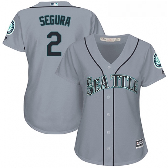Womens Majestic Seattle Mariners 2 Jean Segura Authentic Grey Road Cool Base MLB Jersey Womens Majestic Seattle Mariners 2 Jean Segura Authentic Grey Road Cool Base MLB Jersey