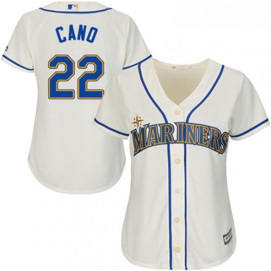 Womens Majestic Seattle Mariners 22 Robinson Cano Replica Cream Alternate Cool Base MLB Jersey Womens Majestic Seattle Mariners 22 Robinson Cano Replica Cream Alternate Cool Base MLB Jersey