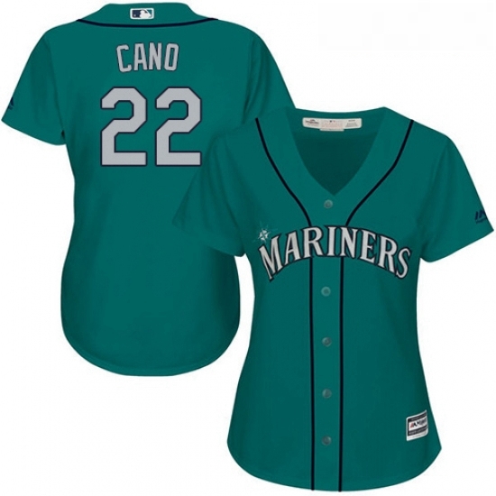 Womens Majestic Seattle Mariners 22 Robinson Cano Replica Teal Green Alternate Cool Base MLB Jersey Womens Majestic Seattle Mariners 22 Robinson Cano Replica Teal Green Alternate Cool Base MLB Jersey