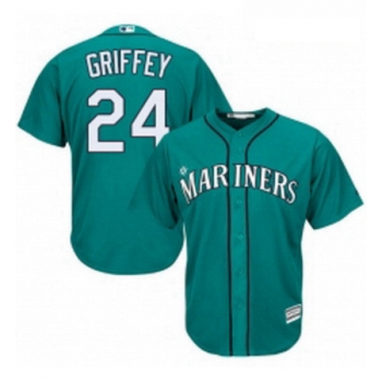 Womens Majestic Seattle Mariners 24 Ken Griffey Replica Teal Green Alternate Cool Base MLB Jersey Womens Majestic Seattle Mariners 24 Ken Griffey Replica Teal Green Alternate Cool Base MLB Jersey