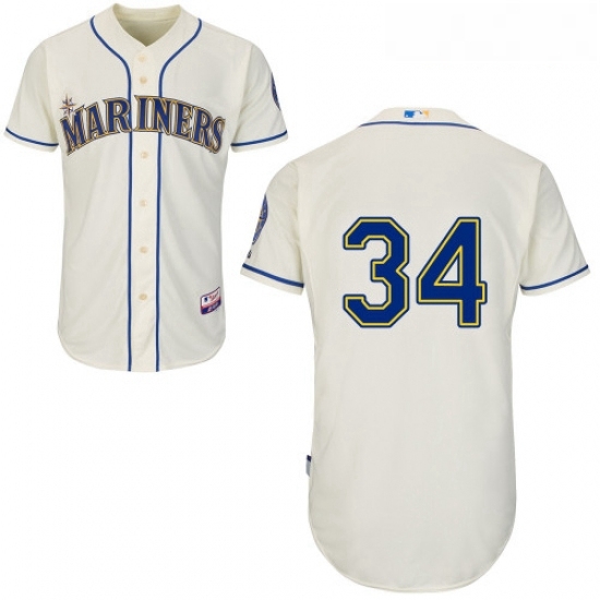 Womens Majestic Seattle Mariners 34 Felix Hernandez Authentic Cream Alternate Cool Base MLB Jersey Womens Majestic Seattle Mariners 34 Felix Hernandez Authentic Cream Alternate Cool Base MLB Jersey
