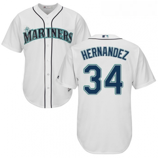 Womens Majestic Seattle Mariners 34 Felix Hernandez Authentic White Home Cool Base MLB Jersey Womens Majestic Seattle Mariners 34 Felix Hernandez Authentic White Home Cool Base MLB Jersey