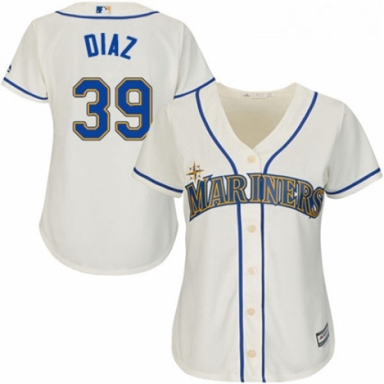 Womens Majestic Seattle Mariners 39 Edwin Diaz Authentic Cream Alternate Cool Base MLB Jersey Womens Majestic Seattle Mariners 39 Edwin Diaz Authentic Cream Alternate Cool Base MLB Jersey