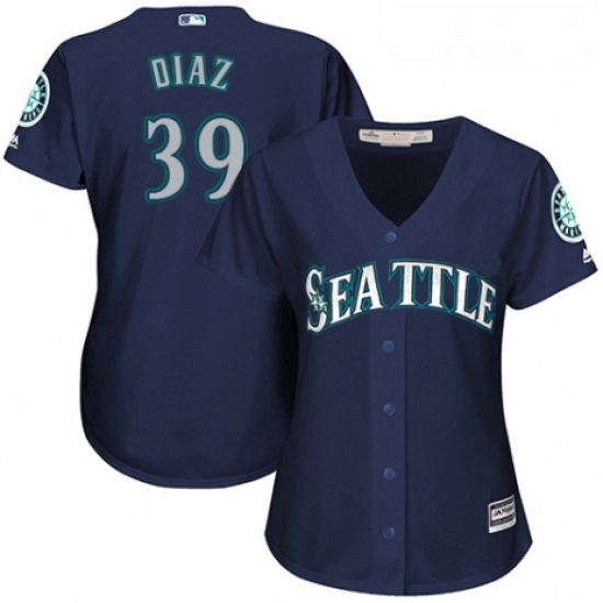 Womens Majestic Seattle Mariners 39 Edwin Diaz Replica Navy Blue Alternate 2 Cool Base MLB Jersey Womens Majestic Seattle Mariners 39 Edwin Diaz Replica Navy Blue Alternate 2 Cool Base MLB Jersey