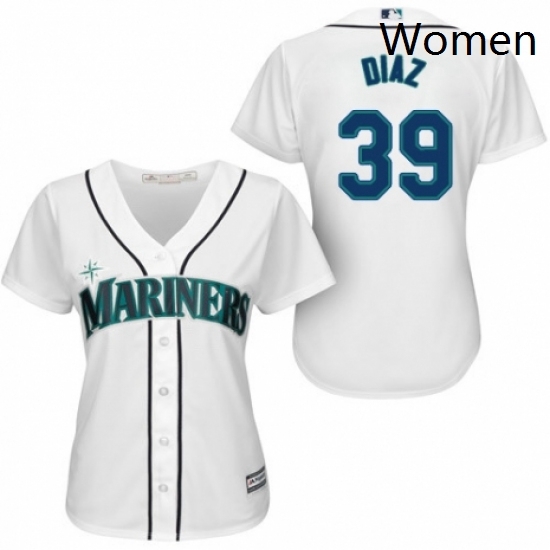Womens Majestic Seattle Mariners 39 Edwin Diaz Replica White Home Cool Base MLB Jersey Womens Majestic Seattle Mariners 39 Edwin Diaz Replica White Home Cool Base MLB Jersey