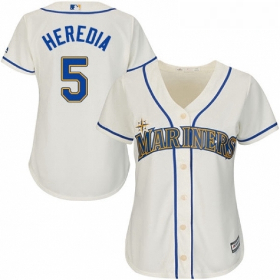 Womens Majestic Seattle Mariners 5 Guillermo Heredia Authentic Cream Alternate Cool Base MLB Jersey Womens Majestic Seattle Mariners 5 Guillermo Heredia Authentic Cream Alternate Cool Base MLB Jersey