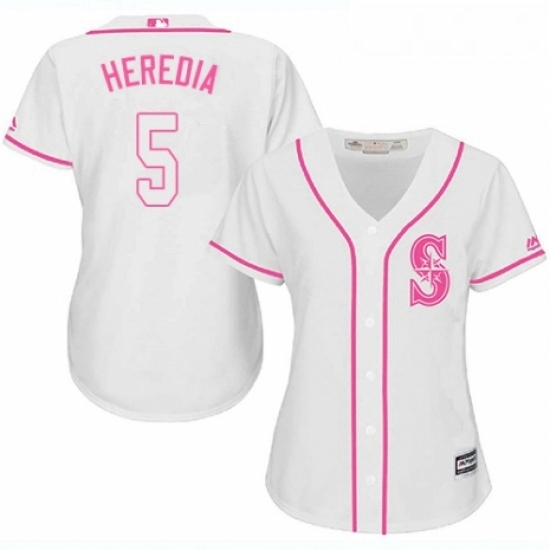 Womens Majestic Seattle Mariners 5 Guillermo Heredia Authentic White Fashion Cool Base MLB Jersey Womens Majestic Seattle Mariners 5 Guillermo Heredia Authentic White Fashion Cool Base MLB Jersey